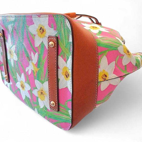 Dooney & Bourke Daffodil Floral Drawstring Bucket Bag - Picture 7 of 15